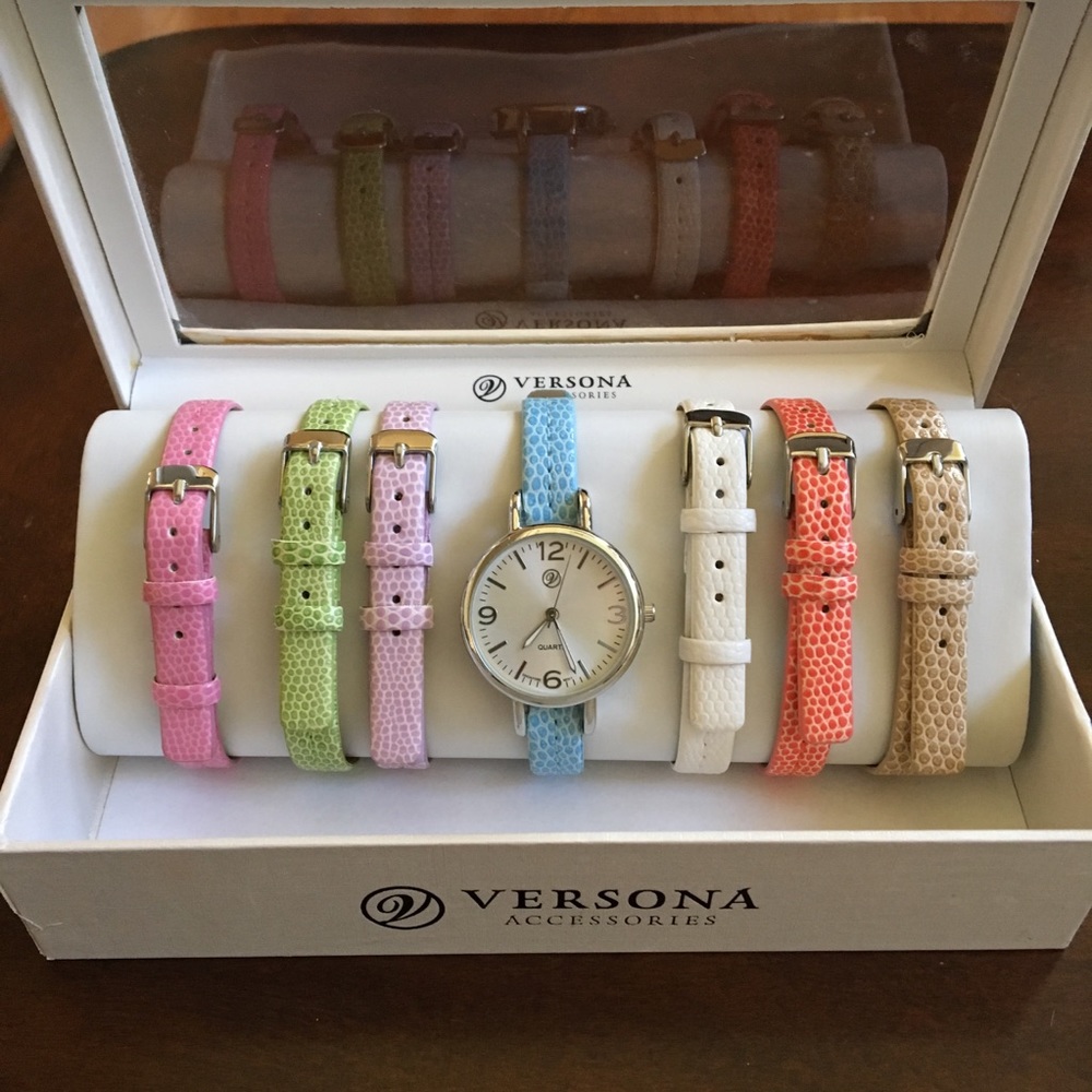 Versona Interchangeable band watch set